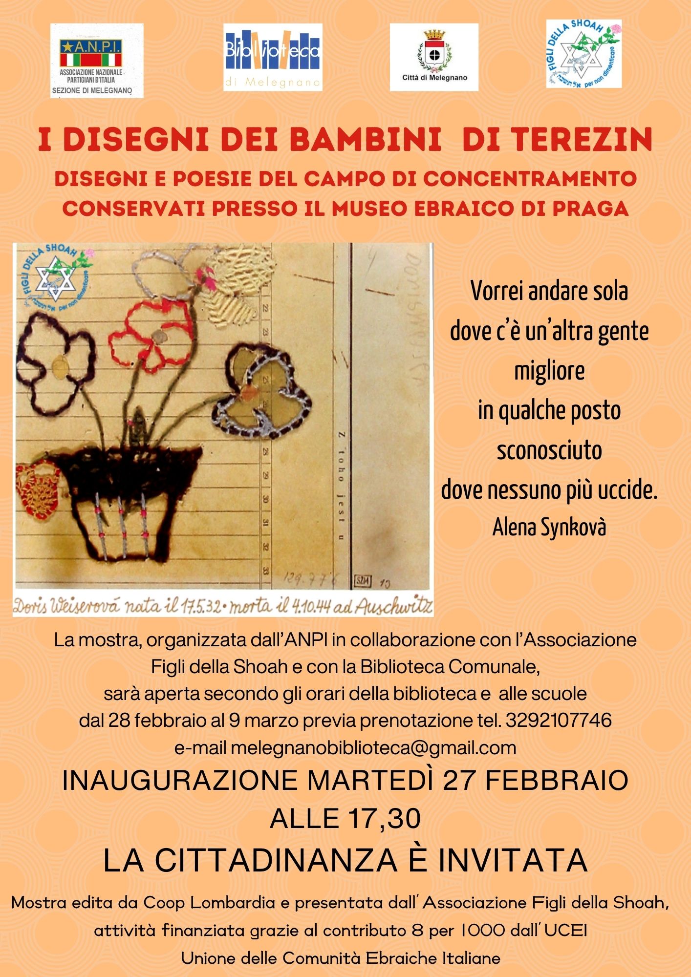 Mostra "I disegni dei bambini di Terezin" a Melegnano